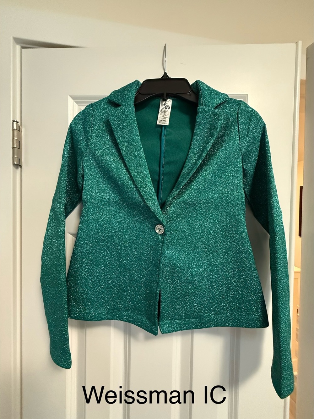 Weissman green sparkly blazer size IC